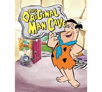 Desperate Enterprises Flintstones - The Original Man Cave Tin Sign - D?coration murale en m?tal vintage nostalgique - Fabriqu? aux ?tats-Unis