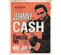 Desperate Enterprises Johnny Cash & His Tennessee Two Plaque en étain 32,5 x 40,6 cm (l x H)