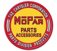 Desperate Enterprises Mopar Parts Plaque en étain - Décoration murale vintage en métal - Fabriquée aux États-Unis - Diamètre : 29,8 cm