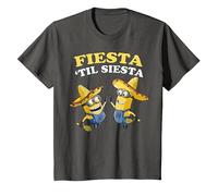 Despicable Me Minions Fiesta Til Siesta T-Shirt, Enfant, Asphalte, 2 Ans