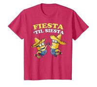 Despicable Me Minions Fiesta Til Siesta T-Shirt, Enfant, Rouge Chiné, 2 Ans