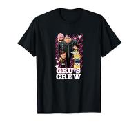 Despicable Me Minions Gru's Crew Striped Background T-Shirt
