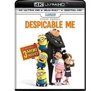 Despicable Me [Ultra Hd] With Blu-Ray, Uv/Hd Digital Copy, 2 Pack, 4 Pack, Digitally Mastered In Hd, Digital Copy