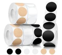 DESPOINA 3000 Pièces Gommettes Rondes, 25 mm Autocollants Ronds, Autocollants à Code Couleur de 25 mm, Étiquettes Autocollante de 6 Couleurs, pour Bureau, Maison, Entrepôt (6 Rouleau) (Rond)