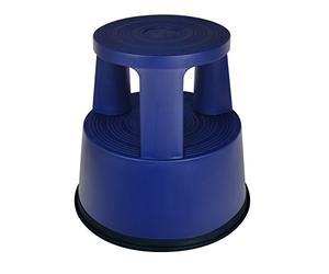 DESQ Marchepied - ABS, Avec roulettes, 2 Marches, Hauteur 42.6cm, Charge maximale 150kg, Bleu
