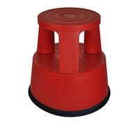 DESQ Marchepied - ABS, Avec roulettes, 2 Marches, Hauteur 42.6cm, Charge maximale 150kg, Rouge