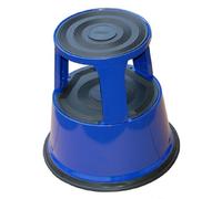 DESQ Marchepied - Métal, Avec roulettes, 2 Marches, Hauteur 42.5cm, Charge maximale 150kg, Bleu