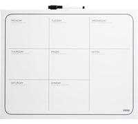 DESQ® Planning hebdomadaire - Magnétique, 40 x 50 cm, Disposition de l'agenda, Sans cadre, Marqueur magnétique, Effaçable à sec, Français