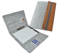 DESQ Porte-document de conférencé A4 3700 - Porte-bloc, Feutre, 1 pochet pour documents, 6 fentes pour cards, 4 pochettes pour ustensiles ou écouteurs, Bloc-notes inclus, Dutch Design