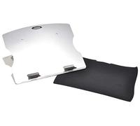 DESQ Support Aluminium pour Ordinateur portable - Pliable à plat 6mm, Hauteur 0-175mm, Rotatif à 360°, Housse de protection - tapis de souris, Pour tout les ordinateurs portables de 10-17 pouces