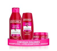 DESSANGE - Coffret Protecteur De Couleur & Kératine Végétale - Shampoing + Soin Démêlant + Masque Capillaire - Filtre UV - Nourrit, Répare & Préserve La Couleur - Pour Cheveux Colorés