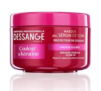 DESSANGE Couleur & Kératine - Masque Cheveux Protection Couleur - Formule Enrichie En Kératine Végétale & Baies D'Açaï - Filtre UV - Nourrit La fibre Pour Révéler La Couleur - Cheveux Colorés - 280 ml