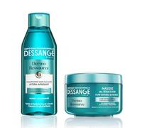 DESSANGE Dermo Ressource Shampoing Masque Cuir Chevelu Sensible 2x250ml | Algues & niacinamide, Sans sulfates ni silicones, Apaise & hydrate profondeur, Revitalise cuir chevelu