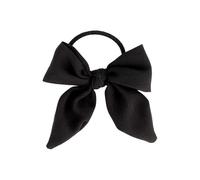 Dessange - Elastique a Cheveux Noir - Noeud - Satiné - Doux et Léger - Elastique Original - Elegant - pour Queue Cheval - Accessoires Coiffure