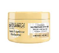 DESSANGE - Masque Cheveux Nutrition Intense Nutri-Extrême Richesse - Formule Enrichie En Peptides & Huile De Lin - Douceur & Éclat - Cheveux Très Secs - 280ml