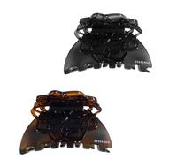DESSANGE Pinces à Cheveux Noir et Marron - Lot de 2 - Accessoires Pratiques pour Coiffure Quotidienne - Maintien Design - Lot de 3