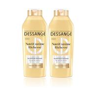 DESSANGE - Shampoing Nutrition Intense Nutri-Extrême Richesse - Formule Enrichie En Peptides & Huile De Lin - Douceur & Éclat - Cheveux Très Secs - Lot de 2 X 280ml