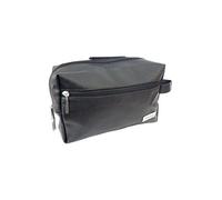 DESSANGE - Trousse de Toilette Rectangulaire Homme - Noir - Simili-Cuir - Grande Capacité de Rangement - Anses Latérales - Trousse Voyage - Résistant