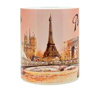 DESSAPT Arts - Monuments de Paris Classique - Guy Dessapt - Mug Céramique 325 ml en Brun Dégradé