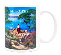 DESSAPT Arts - Saint-Tropez par Guy DESSAPT - Mug Céramique 325 ml - Tasse-Cadeau Unique avec les Magnifiques Paysages Tropéziens - Imprimé en France - Volie