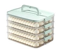 Dessert Carrier Container, Food Storage Box, 4layer Holder with Handle Grip, Fresh Keeping Tray with 100ml Capacity, 11.61×8.27×7.48 Inches Kitchen Supply, Container for Home Dumplings Biscuits Cheese