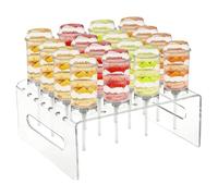 Dessert Push Tubes, Clear Pop Container Set, Easy Fill with Stand Feature, Lightweight Dessert Serving Containers, Party Tool with Creative Style, Serving Gear for Dining Room Family Gathering
