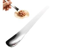 Dessert Spoon - Long Handle, Stainless Steel, Serving, Stirring, Scoop | Serving Spoon for Drinks and Sweets | Metal Construction, Extended Reach, Curved Bowl, Mixing, Coffee, Kitchen Tasks