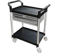 Desserte 250 kg alu 2 plateaux 680x450 mm plastique 2 tiroirs FIMM - 885007672