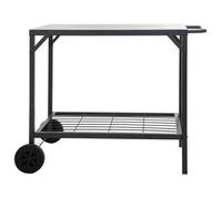 Neka Desserte pour plancha 90×58×75 cm en métal roulante Noir