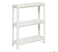 5five Desserte 3 niveaux plastique blanc à roulettes H70,5 cm