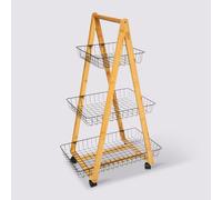 Desserte À Roulettes 3 Niveaux Noir Five