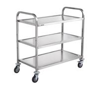 Desserte à Roulettes - VEVOR - 95,3 x 50 x 95,8 cm,Charge maximale 204,1 kg, Acier inoxydable,Avec 6 crochets