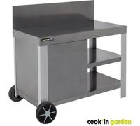 Desserte - COOK'IN GARDEN - Nova 110 - Avec crédence - 100% métal