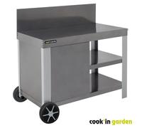 Desserte - COOK'IN GARDEN - Nova 110 - Avec crédence - 100% métal
