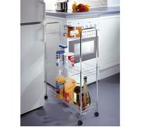 Desserte cuisine Florence - WENKO - Chariot de rangement à roulettes - Métal - Gris - 38x63x25 cm