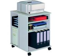 Desserte de bureau '74/59' ouvert, 6 étagères, gris