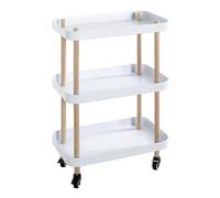 Desserte de Cuisine 3 Niveaux "Yumi" 76cm Blanc