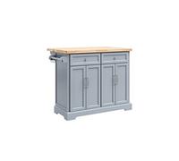 Desserte de cuisine à roulettes - Îlot central MDF Gris 115x(46-71)x92 cm FKW71-II-HG