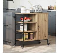 Desserte de cuisine - billot de cuisine Vidaxl ariot de cuisine Chêne artisanal 87.5 x 39 x 84.5 cm