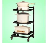 Desserte de Cuisine, Chariot de Cuisine Roulant avec Planches Noires 3x3, étagères Pliables et pivotantes, Station de Service extérieure, Solution de Rangement Polyvalente pour la Cuisine