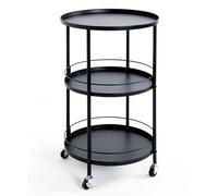 Desserte De Cuisine Design "Baro" 75cm Noir Noir