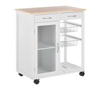 Desserte De Cuisine En Bois Blanc Boves Blanc