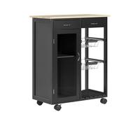 Desserte De Cuisine En Bois Noir Boves Noir