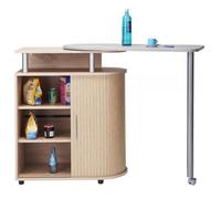 Desserte de Cuisine et Table Pivotante Chêne - L 110 x l 55 x H 105.3 cm