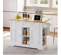 Desserte de cuisine mobile plateau rabattable avec tiroirs EVRYAE