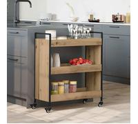 Desserte de cuisine roulante VidaXL chêne artisanal 70 x 30 x 82 cm - style industriel