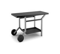Table roulante acier noir et gris mat pour plancha