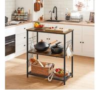 Desserte de cuisine VASAGLE - Support four micro-ondes - 80 x 40 x 90 cm - Style industriel