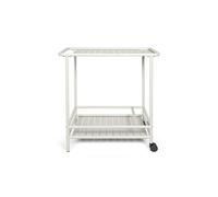 LIVOO Desserte de jardin GS163C – acier, plateaux 66×42/61×42 cm, rangement bouteilles, 2 roulettes