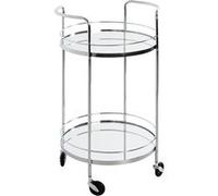 Desserte Design 2 Niveaux "Palace" 80cm Argent Gris